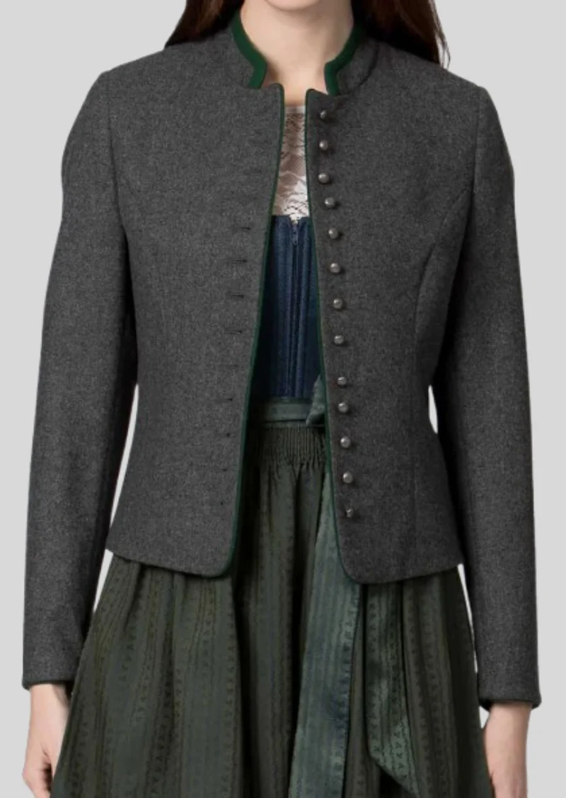 Womens Grey Trachten Jacket