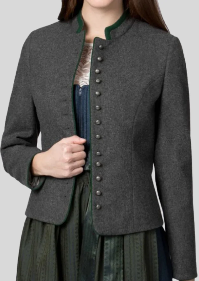 Womens Grey Trachten Jacket