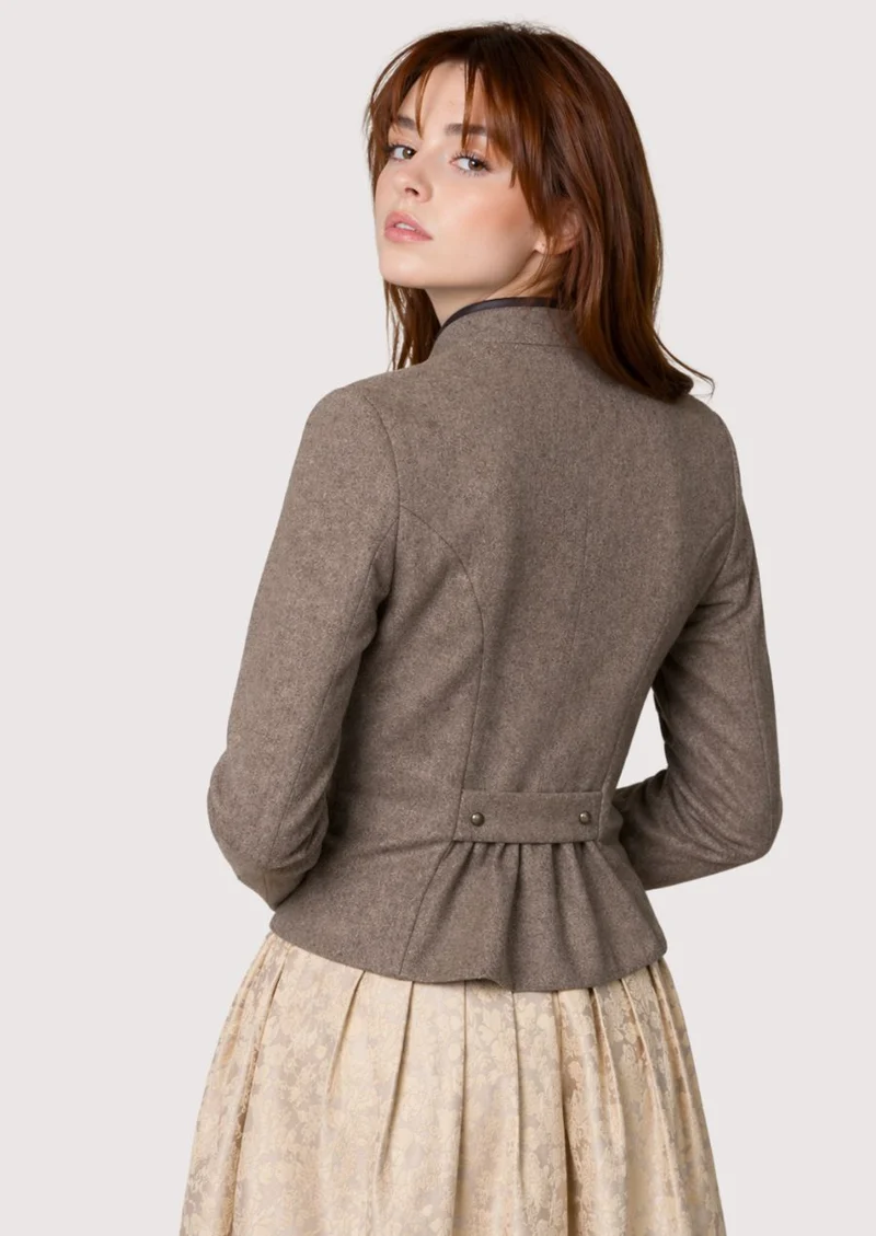 Womens Taupe Trachten Jacket