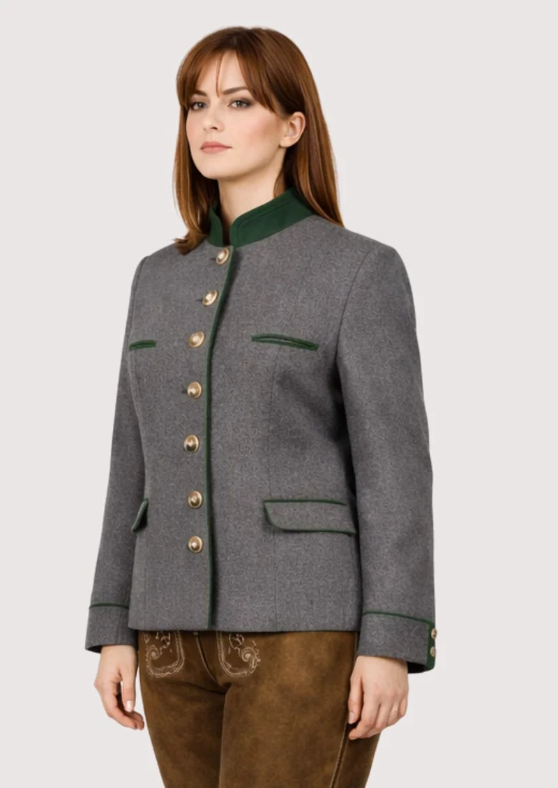 Women’s Grey Green Trachten Jacket