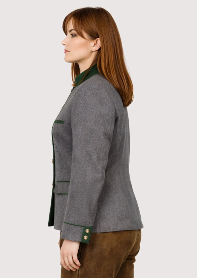 Women’s Grey Green Trachten Jacket