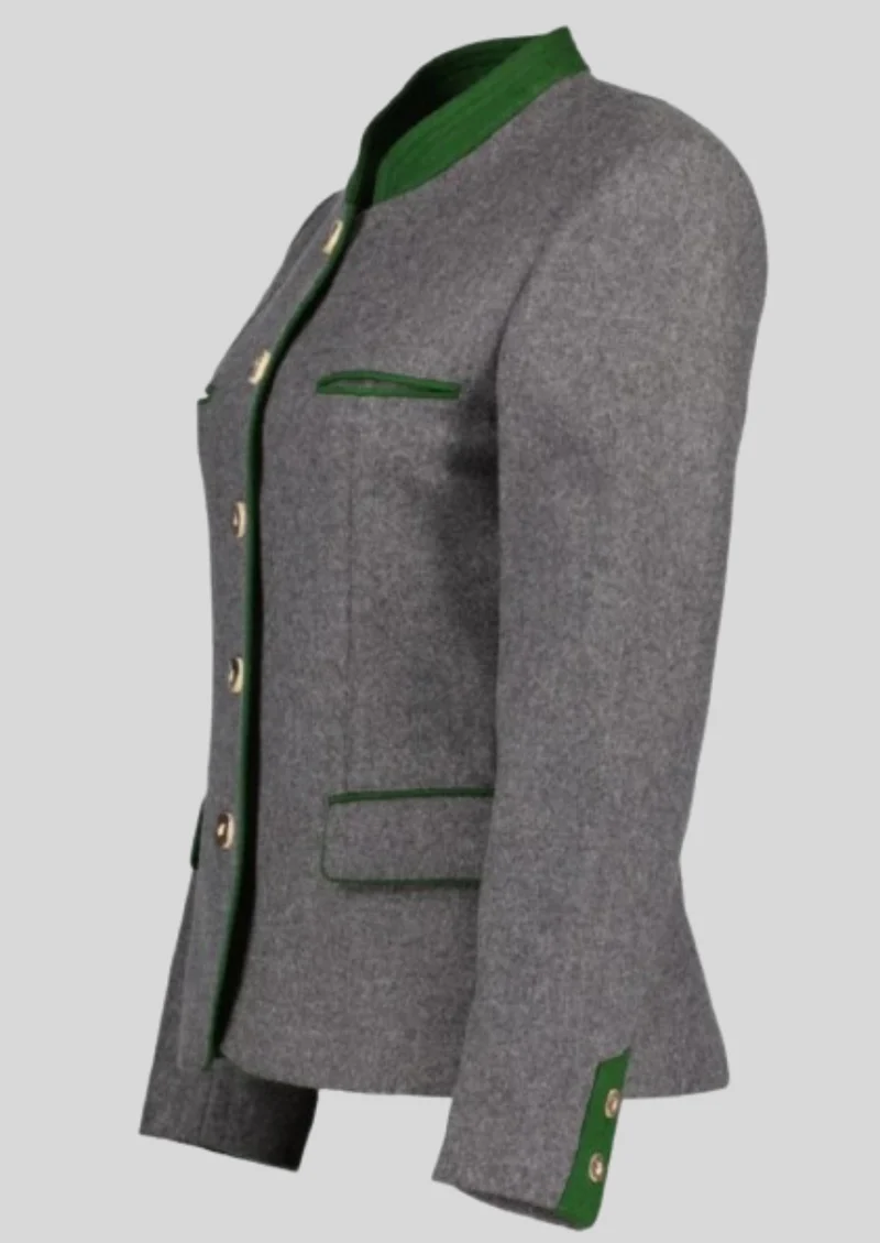 Women’s Grey Green Trachten Jacket