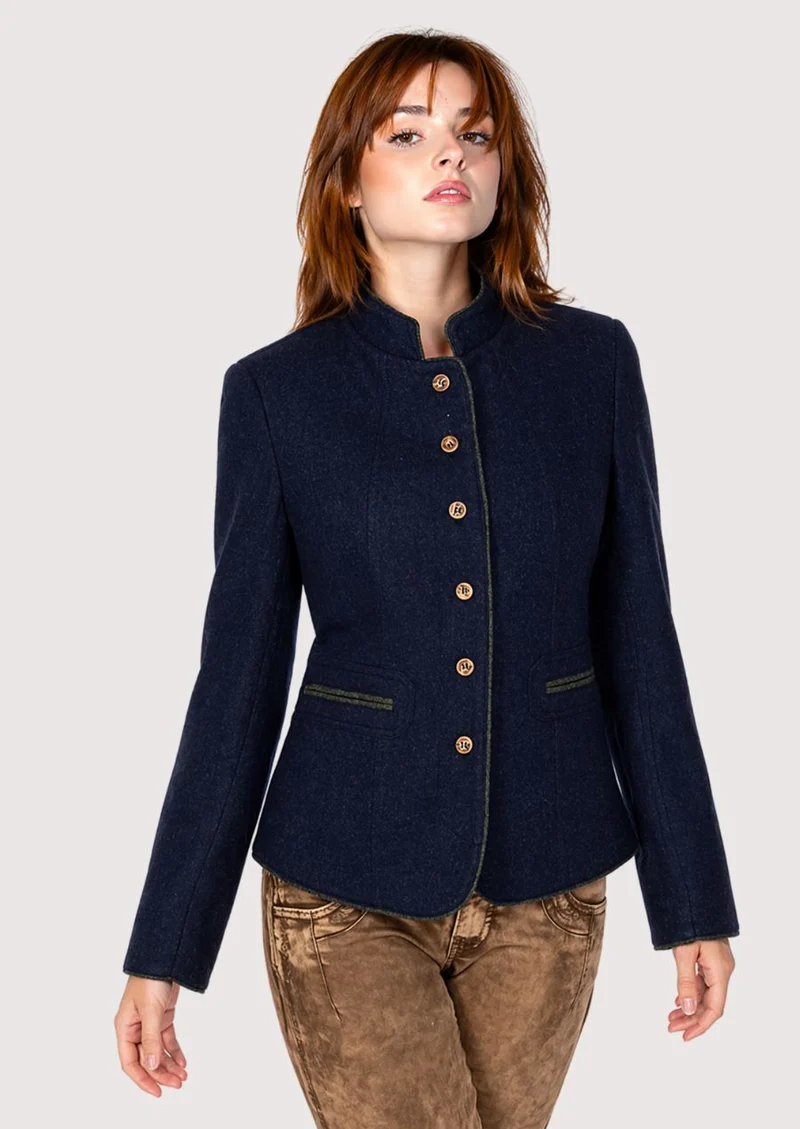 Womens Navy Blue Trachten Jacket