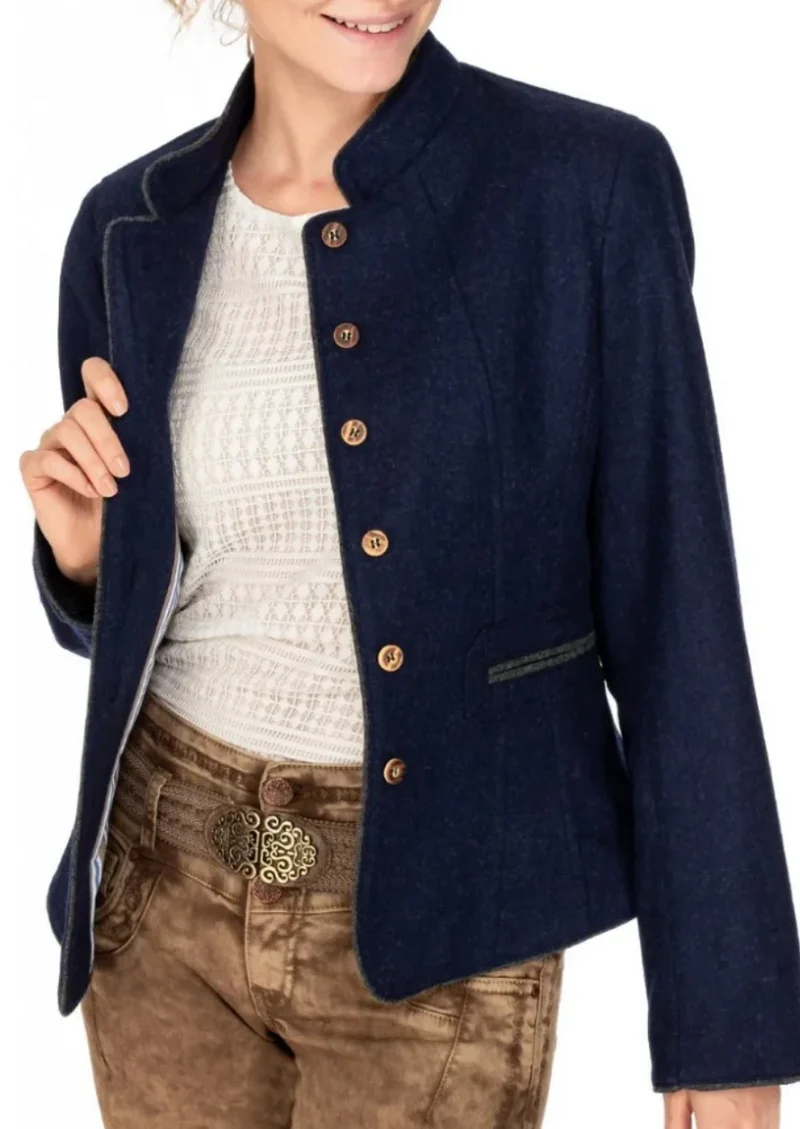 Womens Navy Blue Trachten Jacket