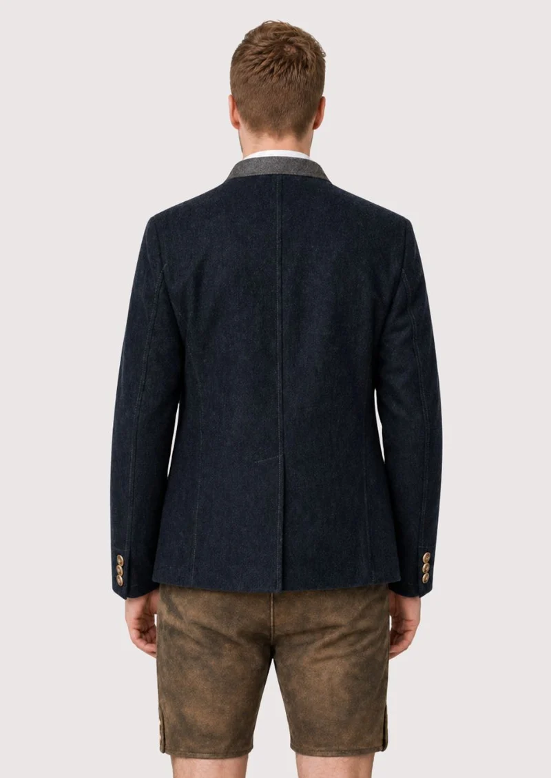Mens Navy Blue Trachten Jacket Fit
