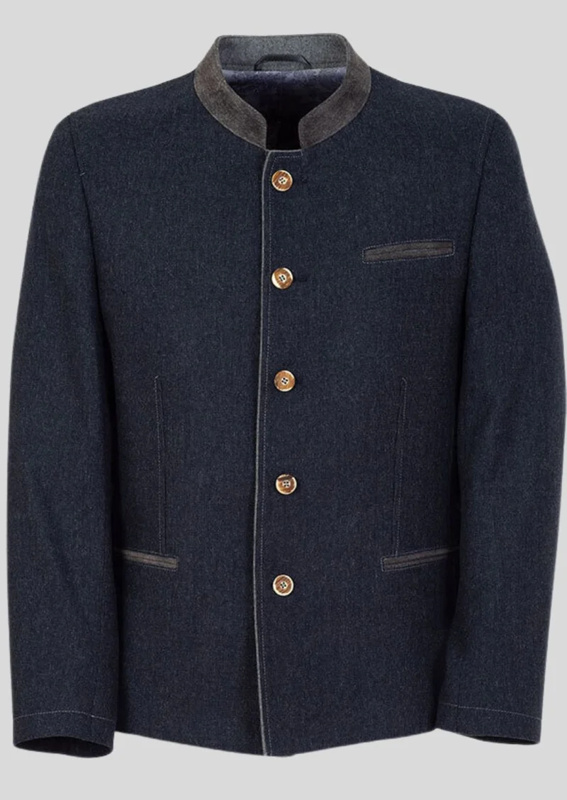 Mens Navy Blue Trachten Jacket Fit