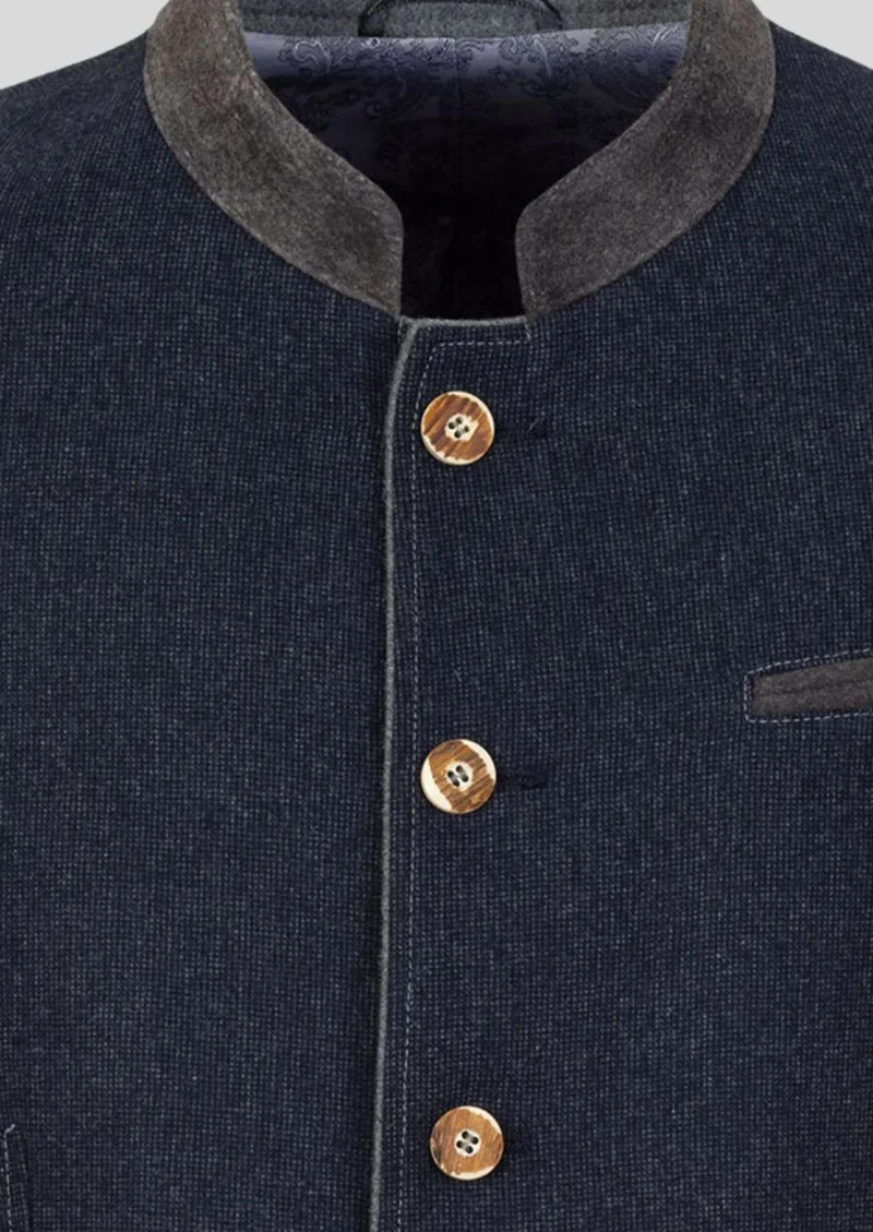 Mens Navy Blue Trachten Jacket Fit
