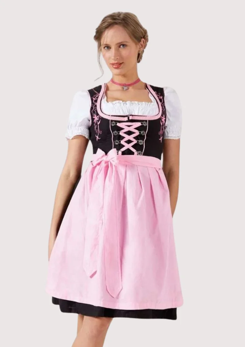 Women’s Pink Apron Dirndl Dress