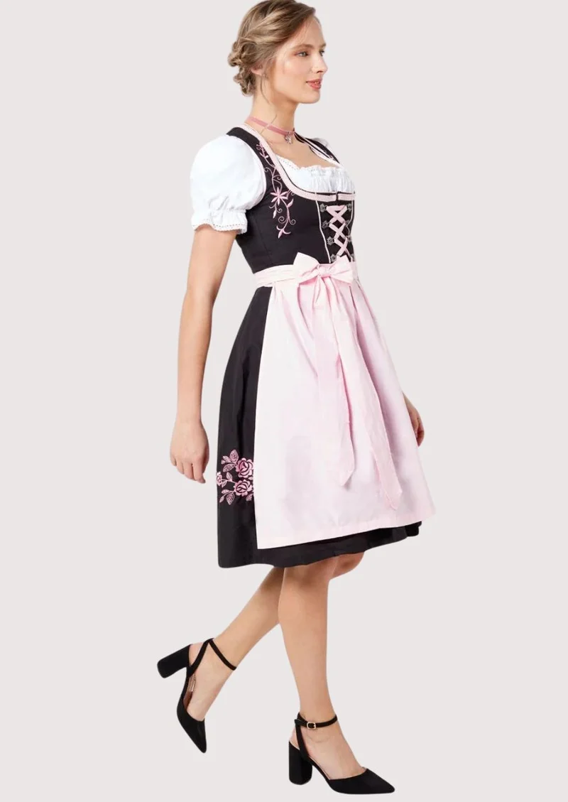 Women’s Pink Apron Dirndl Dress