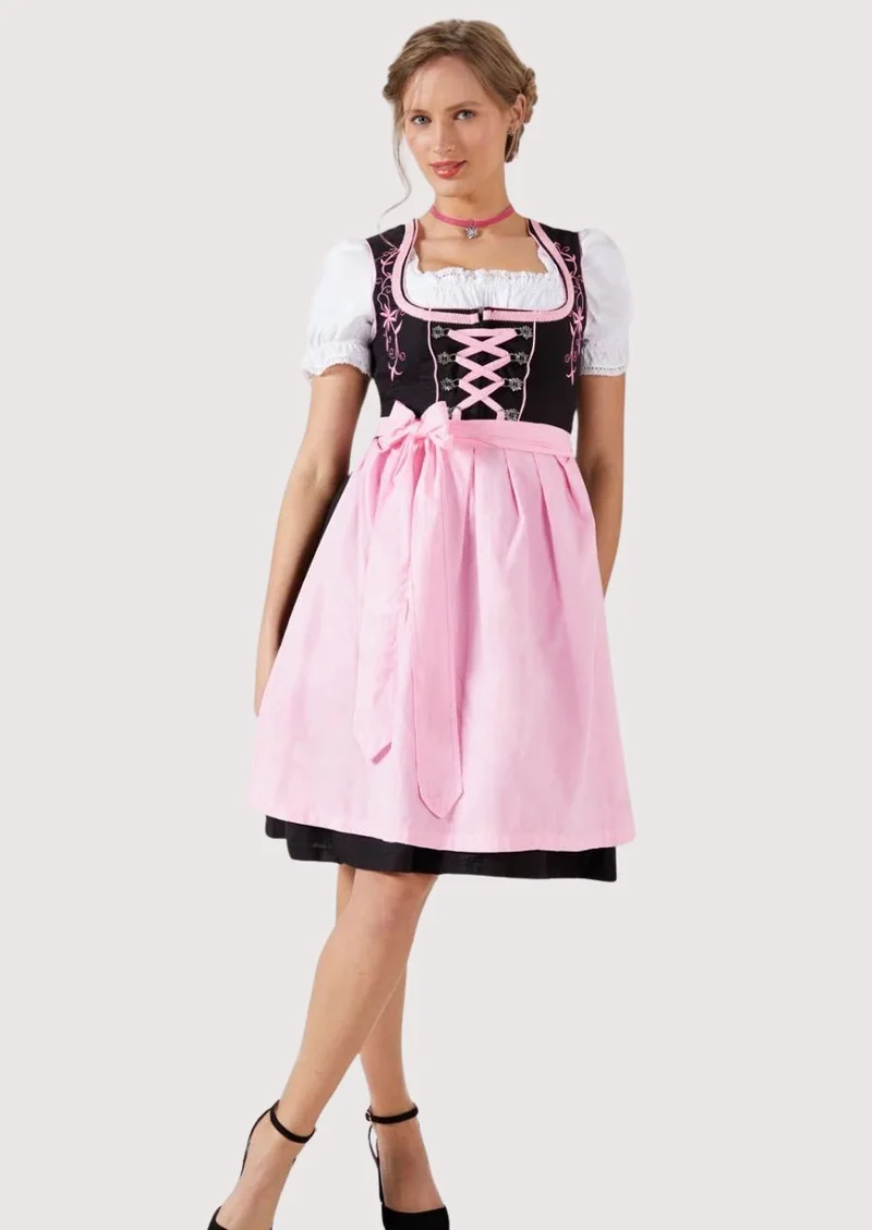 Women’s Pink Apron Dirndl Dress