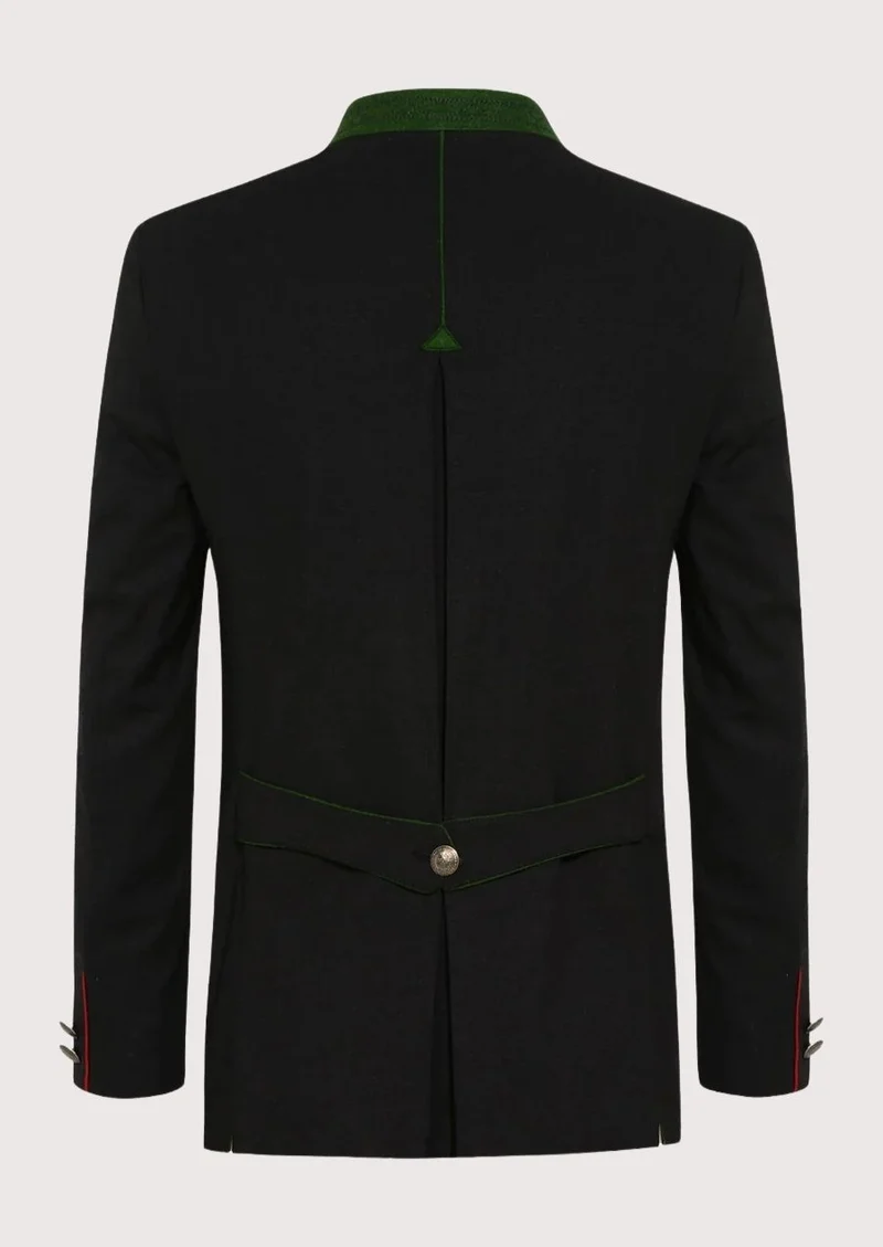 Mens Modern Black Traditional Coat