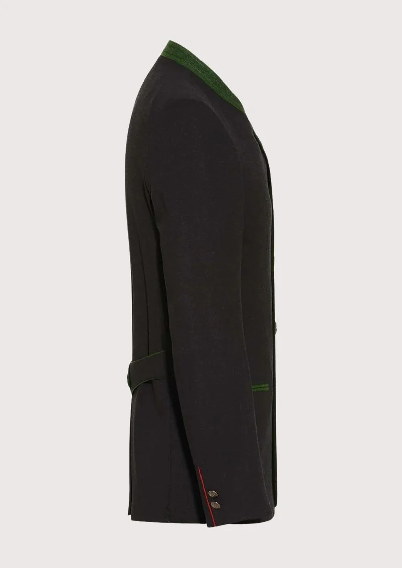Mens Modern Black Traditional Coat