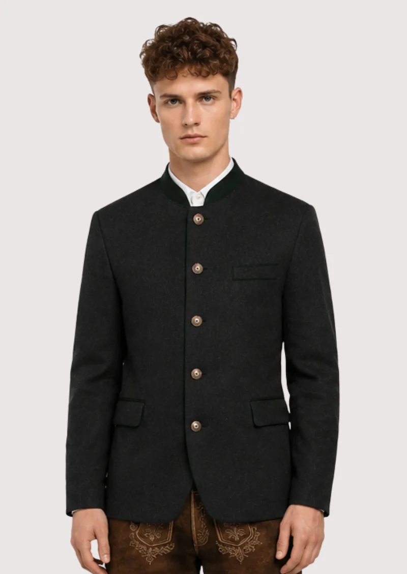 Mens Designer Black Smart Fit Coat