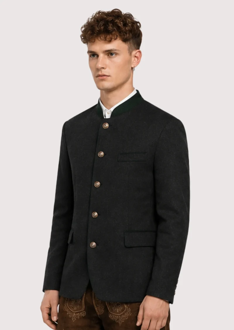 Mens Designer Black Smart Fit Coat