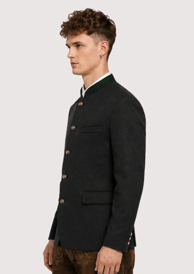 Mens Designer Black Smart Fit Coat