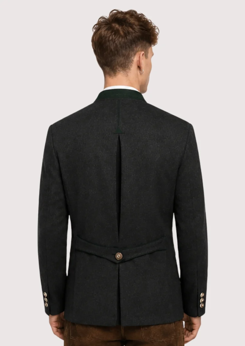 Mens Designer Black Smart Fit Coat