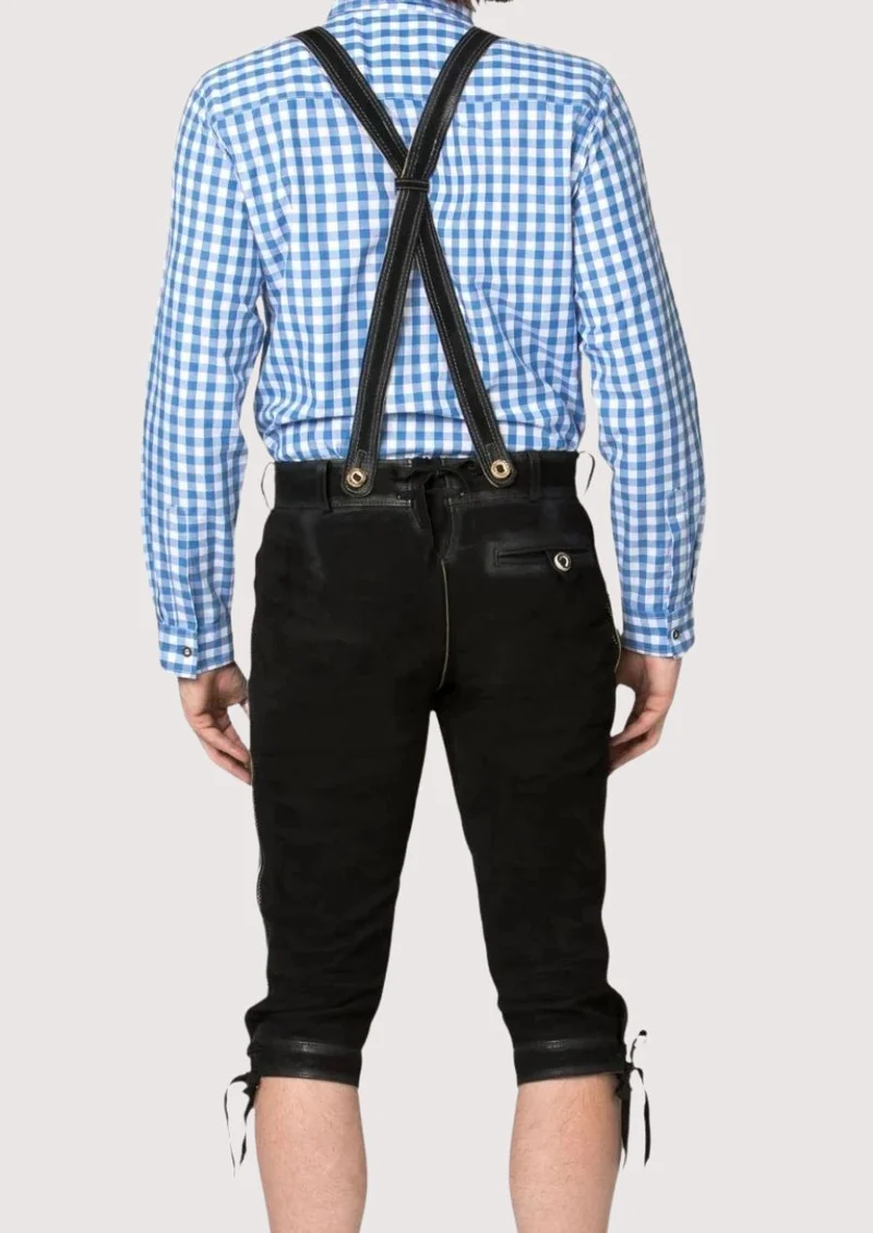 Mens Bavarian Midnight Black Bundhosen