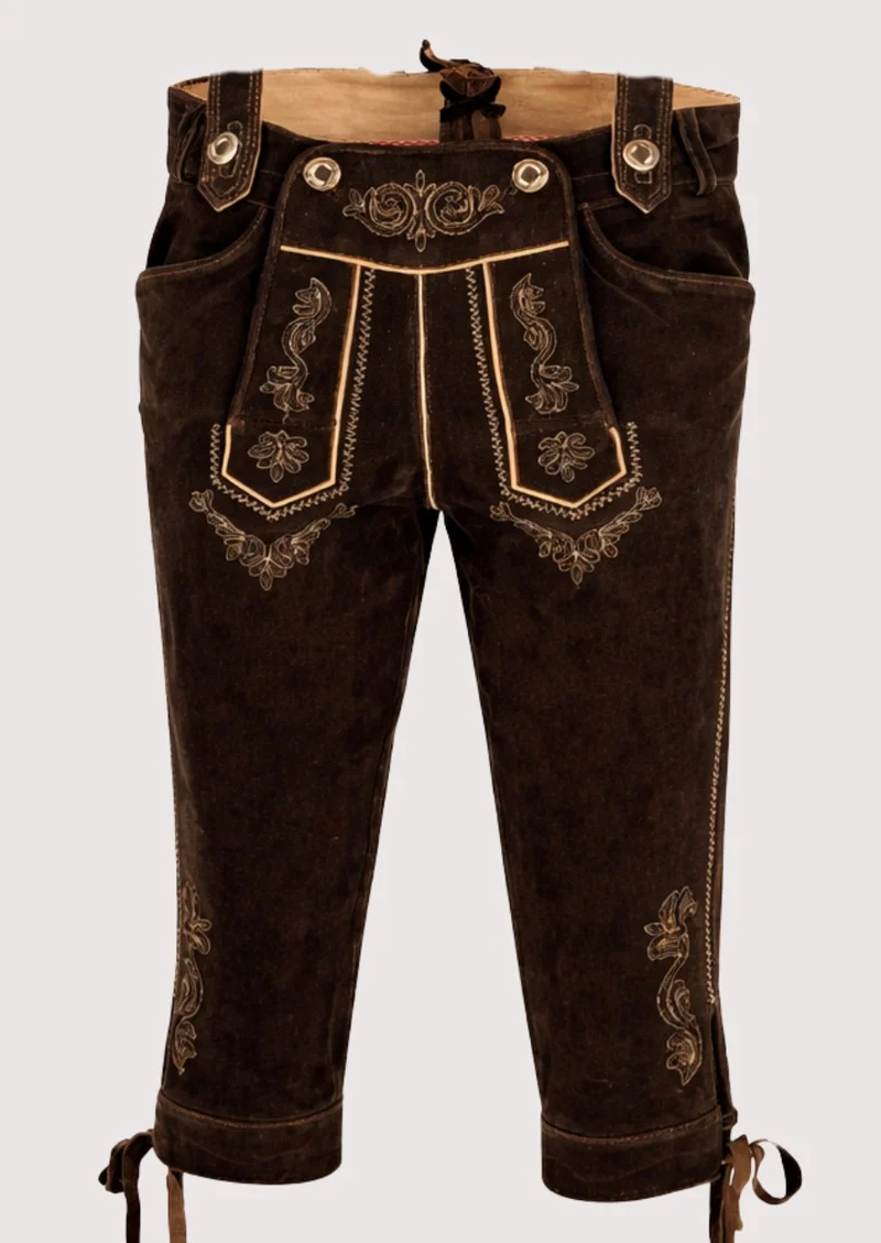 Mens Vintage Alpine Brown Bundhosen