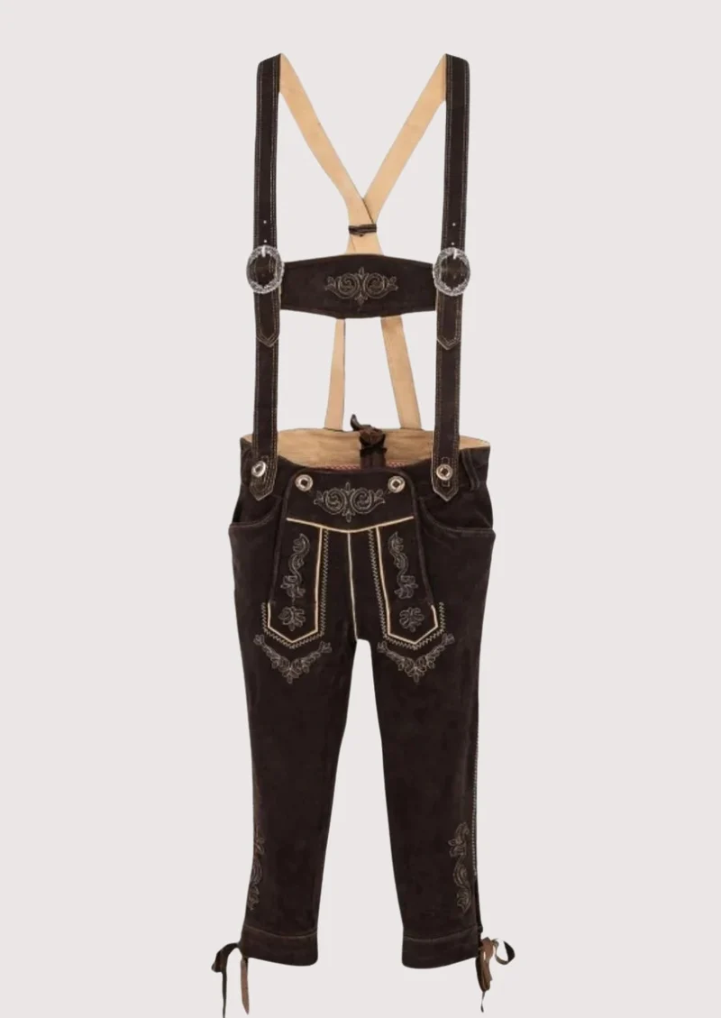 Mens Vintage Alpine Brown Bundhosen