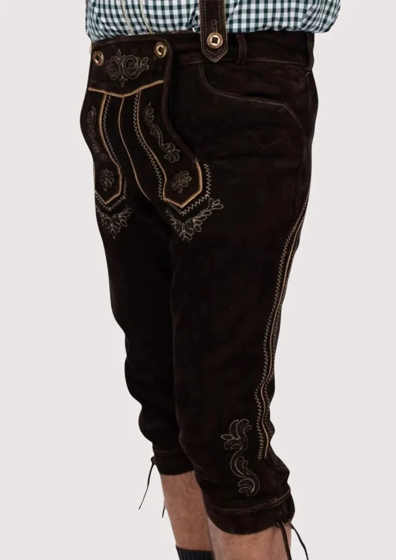 Mens Vintage Alpine Brown Bundhosen