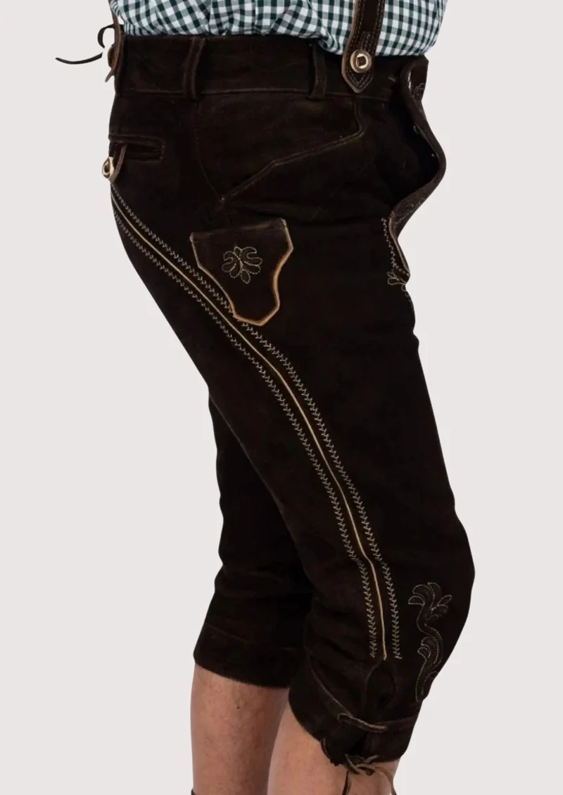 Mens Vintage Alpine Brown Bundhosen