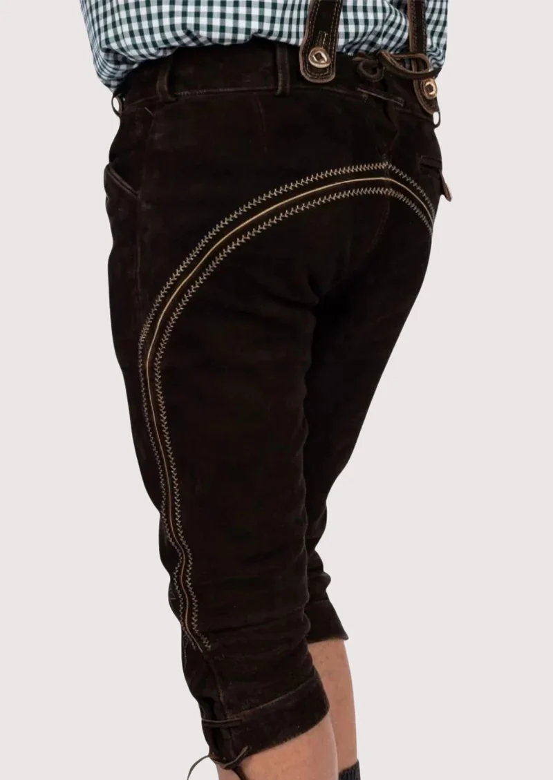 Mens Vintage Alpine Brown Bundhosen