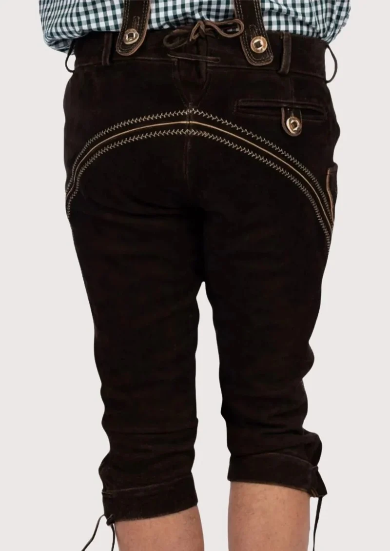 Mens Vintage Alpine Brown Bundhosen