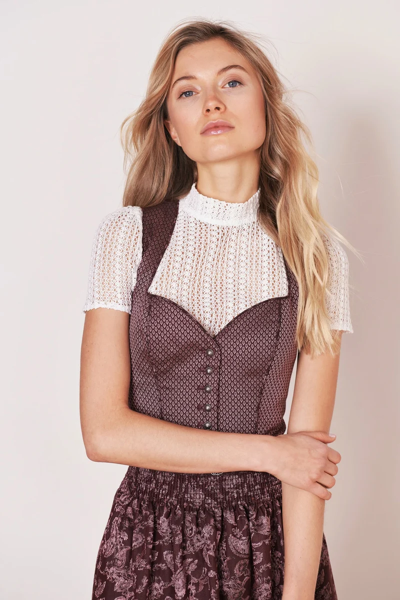 Julia Trentini Agathe Midi Dirndl, Red — 60cm