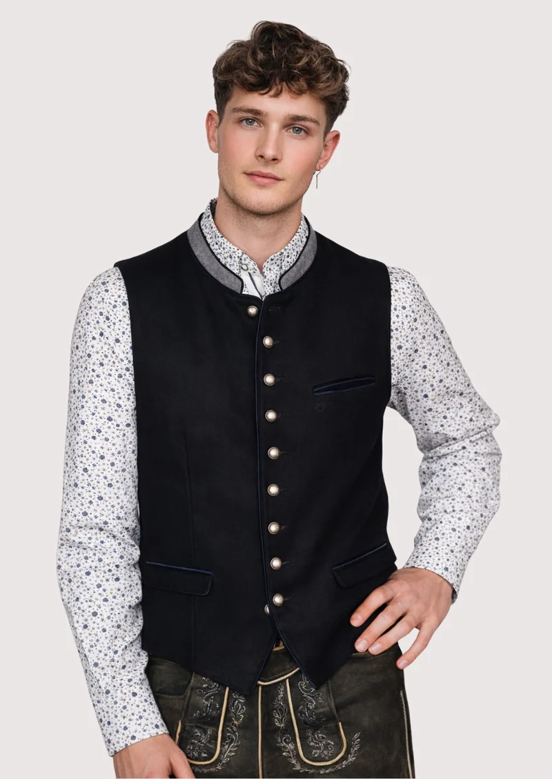 Premium Black Oktoberfest Festive Vest – Celebrate in Style
