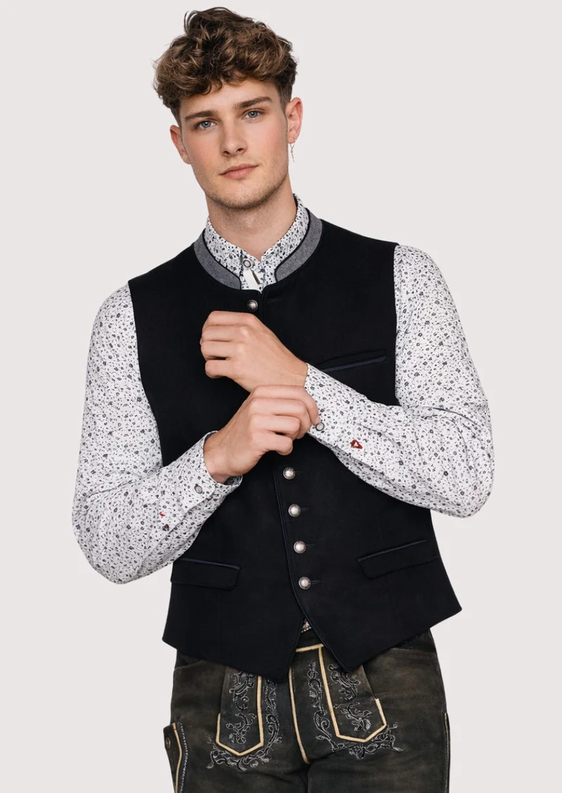 Premium Black Oktoberfest Festive Vest – Celebrate in Style