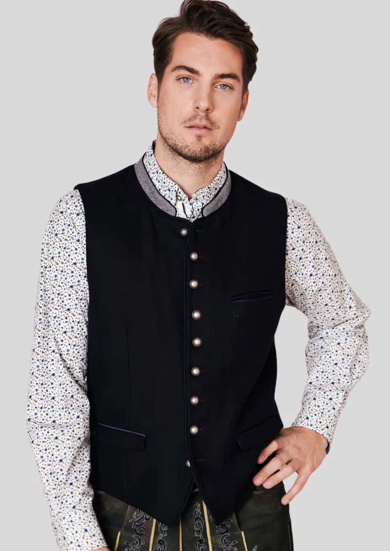 Premium Black Oktoberfest Festive Vest – Celebrate in Style