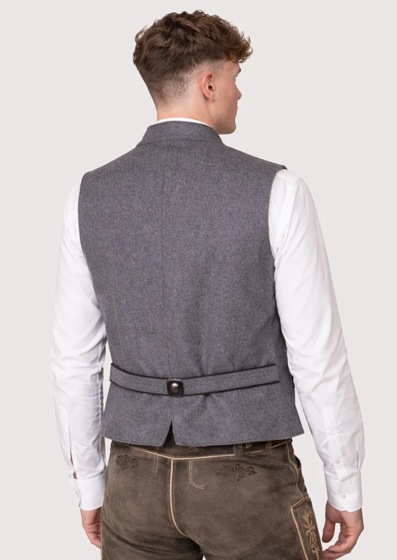 Heritage Oktoberfest Vest Grey – Authentic Alpine Design