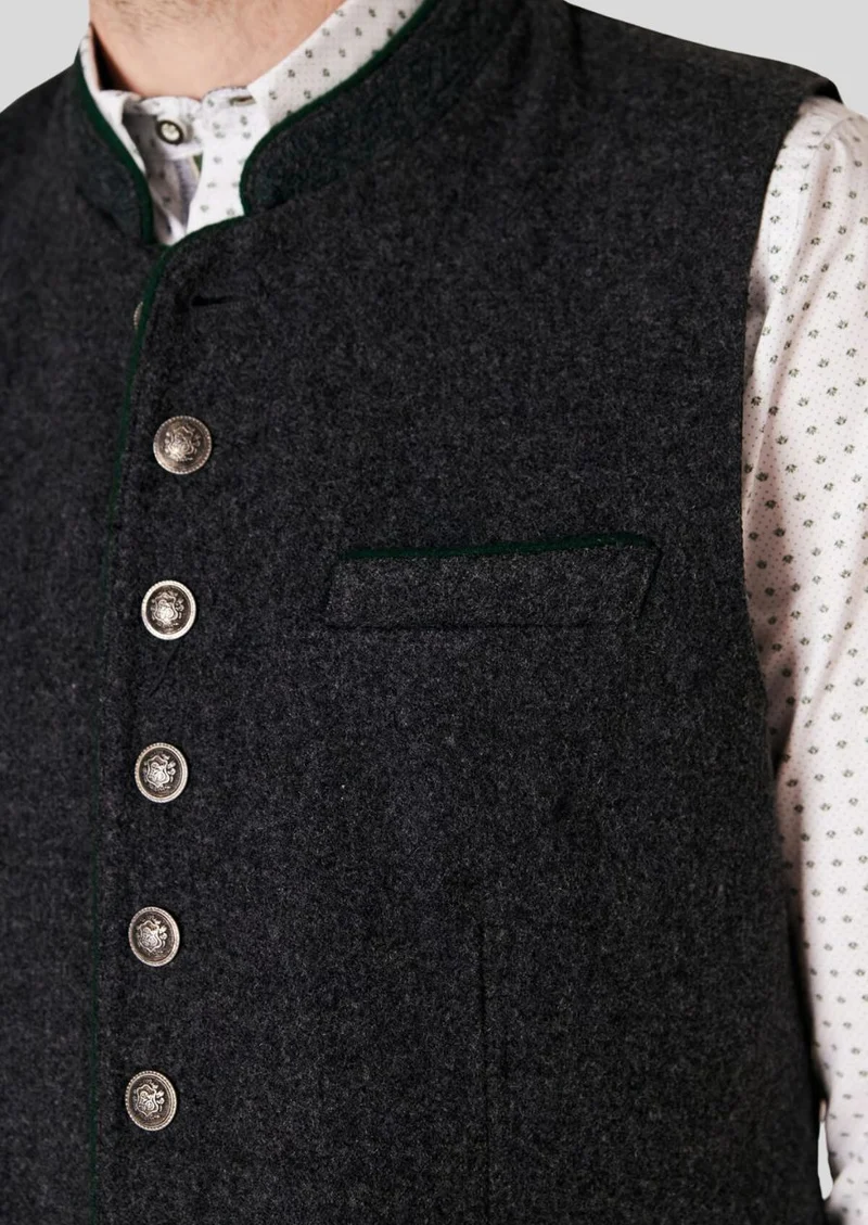 Mens Classic Charcoal Alpine Vest