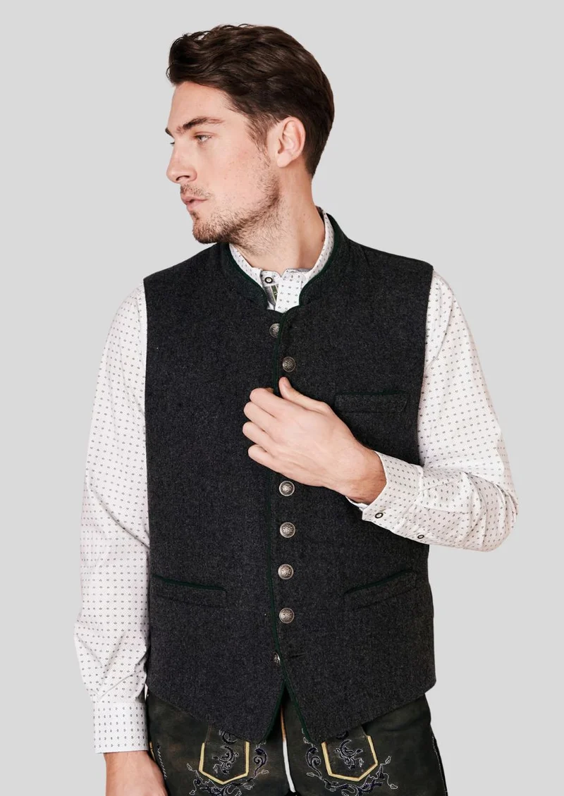 Mens Classic Charcoal Alpine Vest