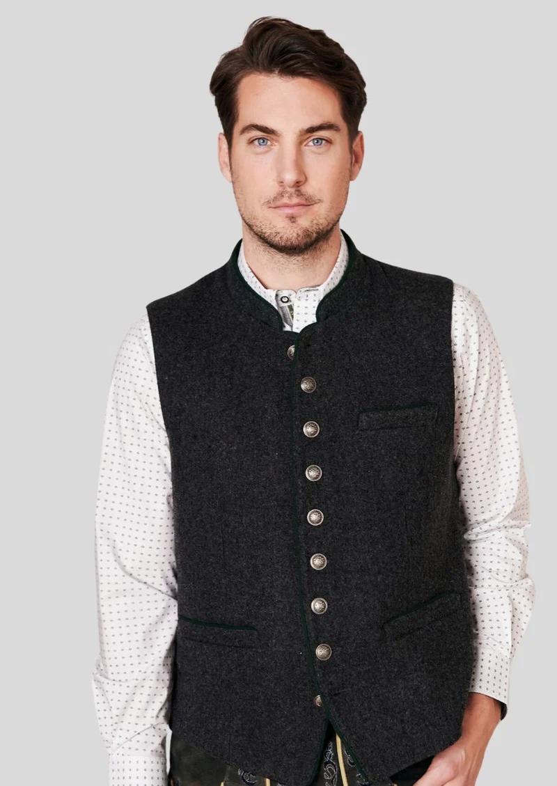 Mens Classic Charcoal Alpine Vest