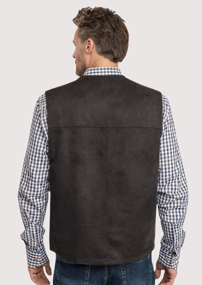 Premium Leather Oktoberfest Vest – Classic Bavarian Style