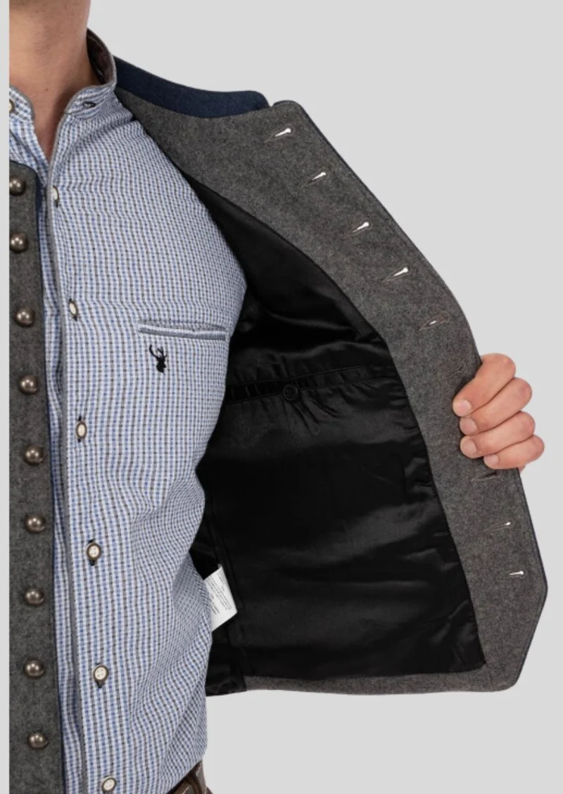 Elegant Trachten Waistcoat Grey – Style Meets Tradition