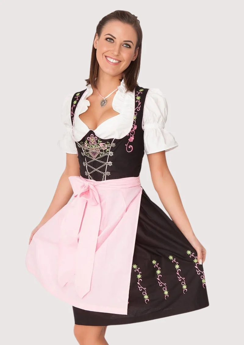 Women’s Floral Pink Dirndl Dress