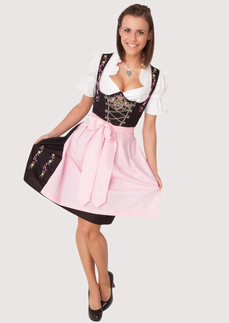 Women’s Floral Pink Dirndl Dress