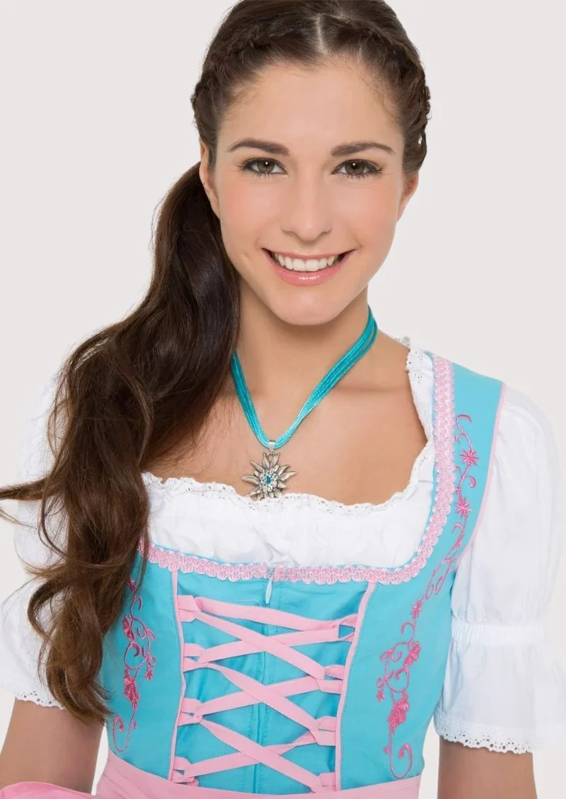 Women’s Aqua Pink Dirndl Dress