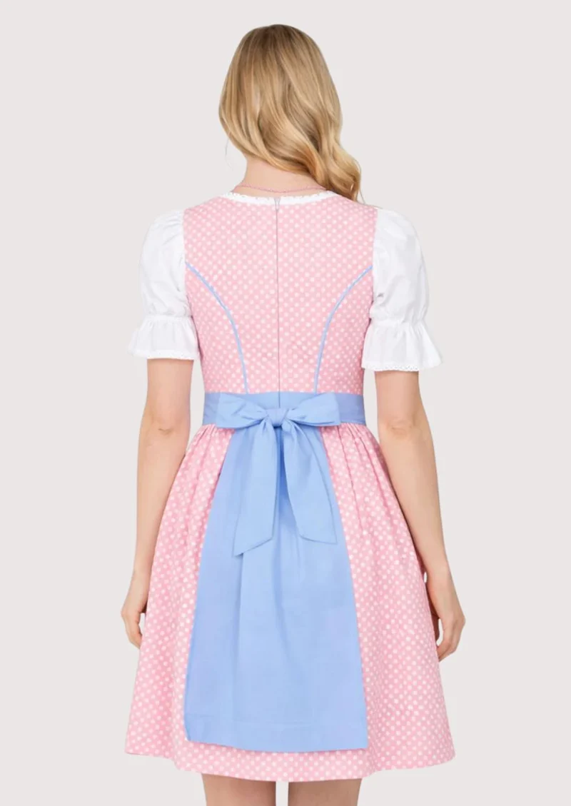 Women’s Pink Blue Dirndl Dress Fit