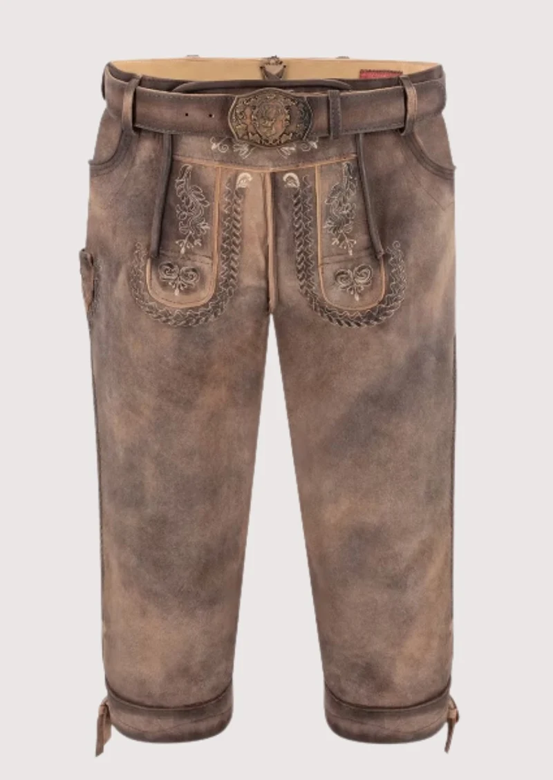 Mens Alpine Taupe Brown Bundhosen