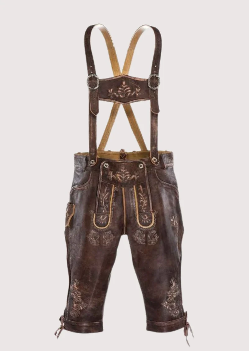 Mens Rustic Brown Bundhosen Style
