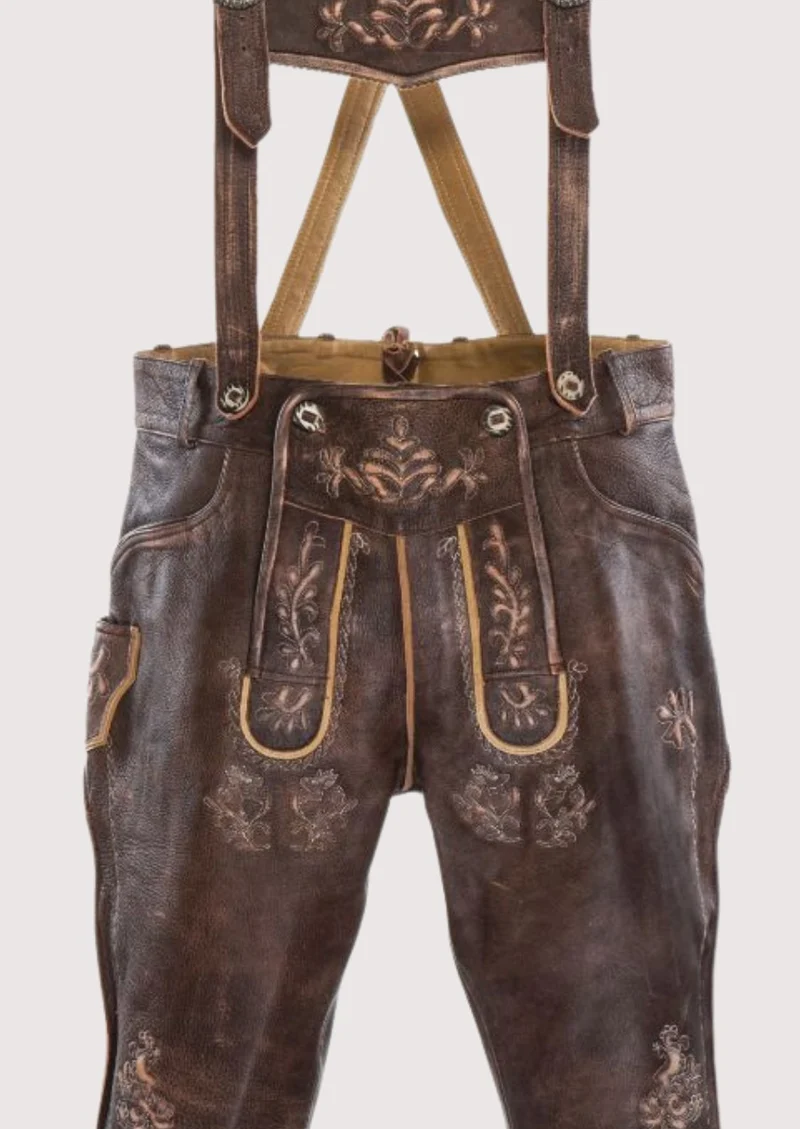 Mens Rustic Brown Bundhosen Style