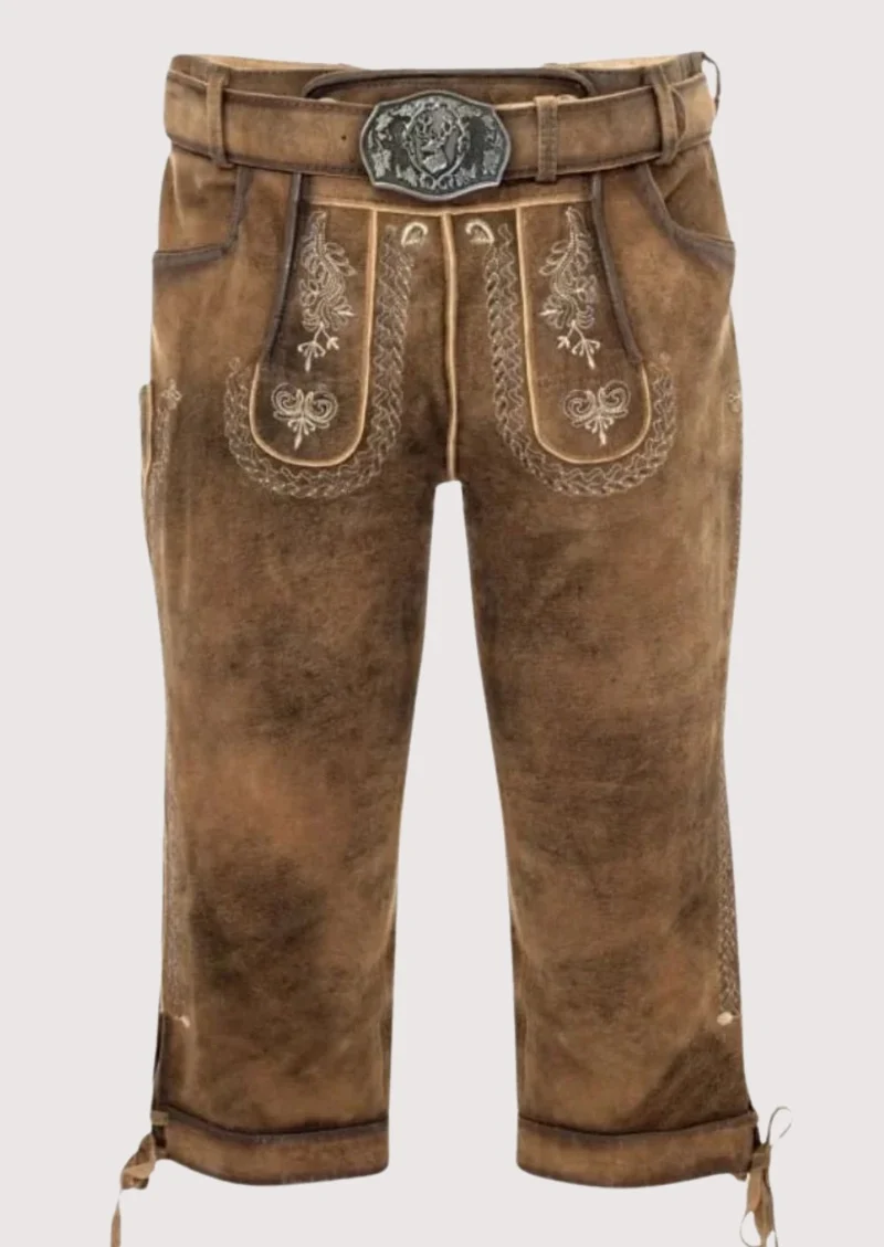 Mens Vintage Rustic Tan Bundhosen
