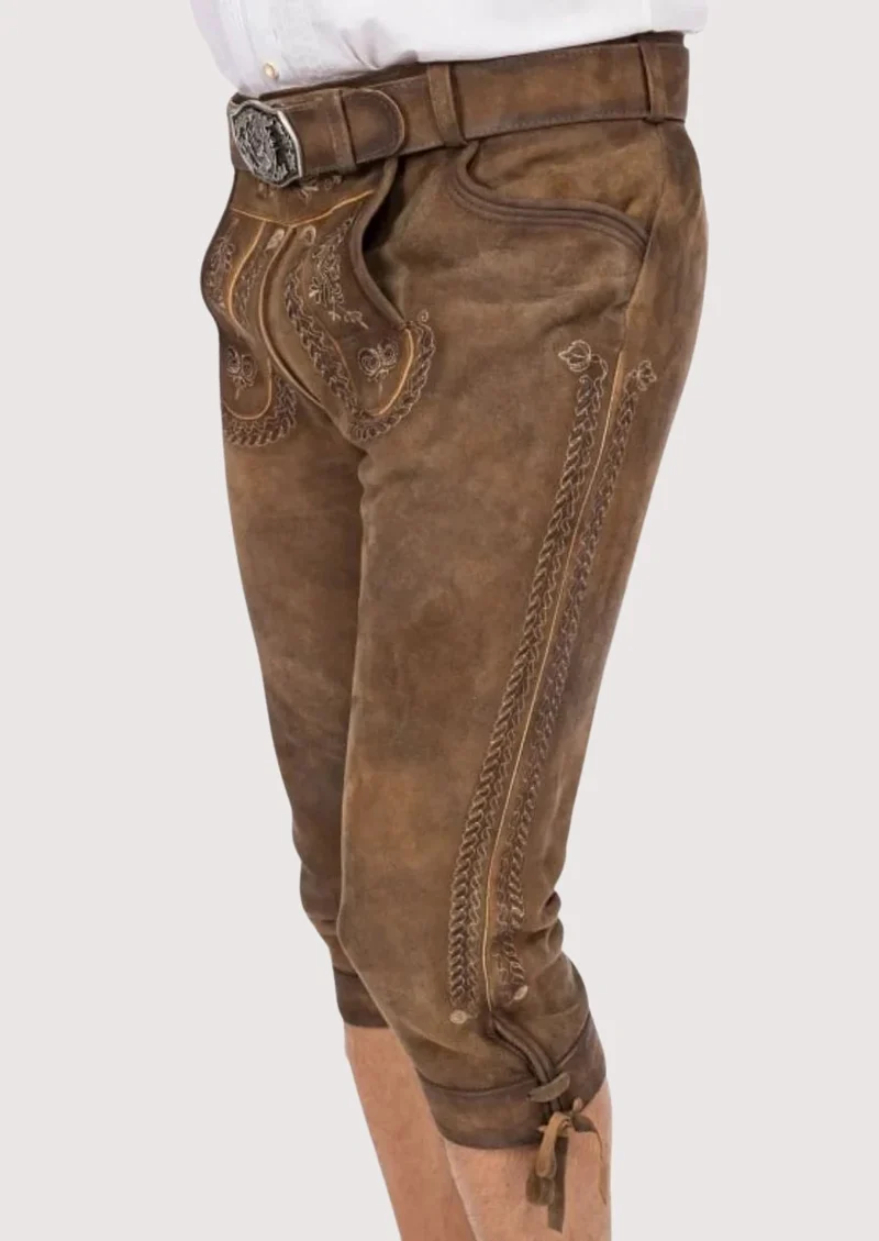 Mens Vintage Rustic Tan Bundhosen