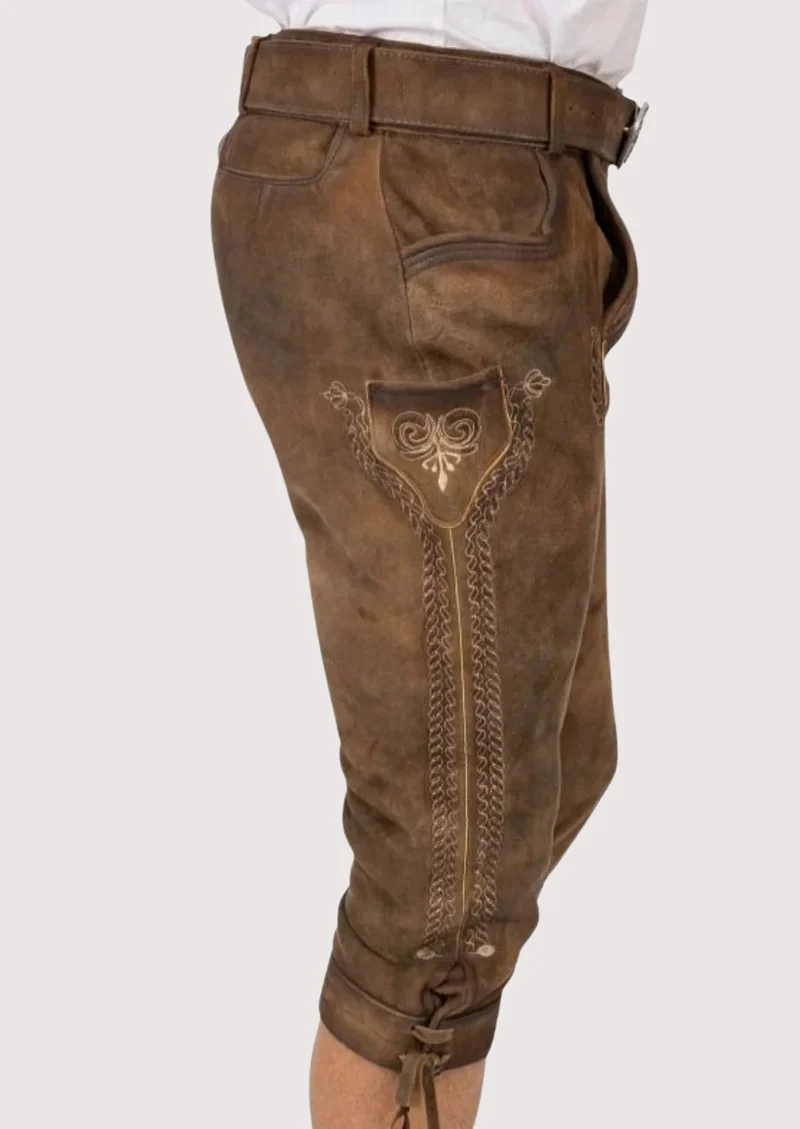 Mens Vintage Rustic Tan Bundhosen