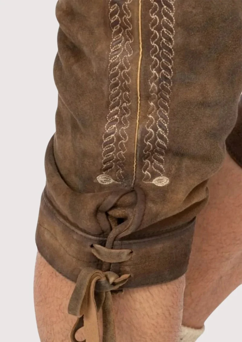 Mens Vintage Rustic Tan Bundhosen