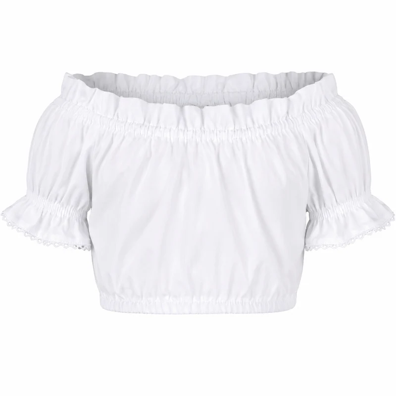 Isar-Trachten Kinder Carmen Dirndlbluse "Alina" 70729 | Weiß