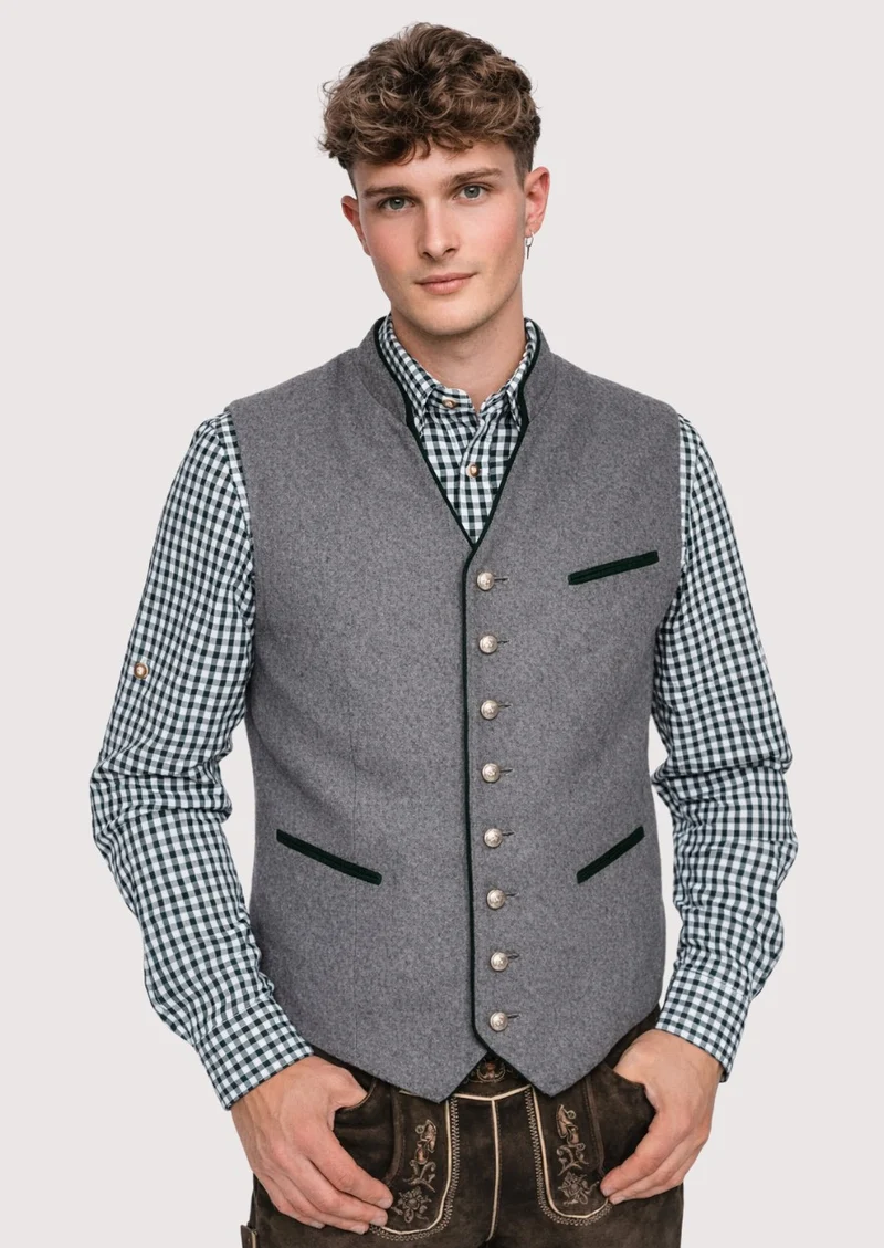 Premium Grey Wool Waistcoat – Versatile Style for Any Occasion